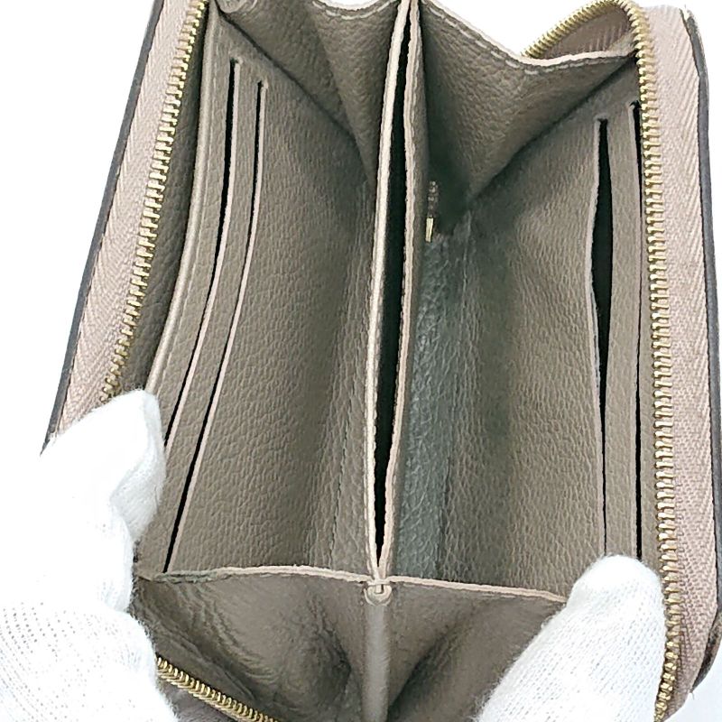 Louis Vuitton Zippy Coin Purse Bicolor Monogram Empreinte Beige