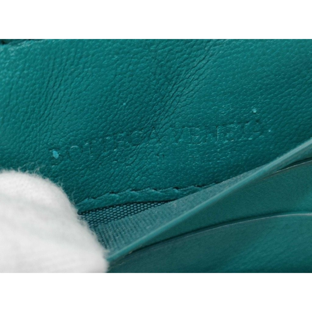 Bottega Veneta Coin Card Case Intrecciato Fragment Green Leather — view 8