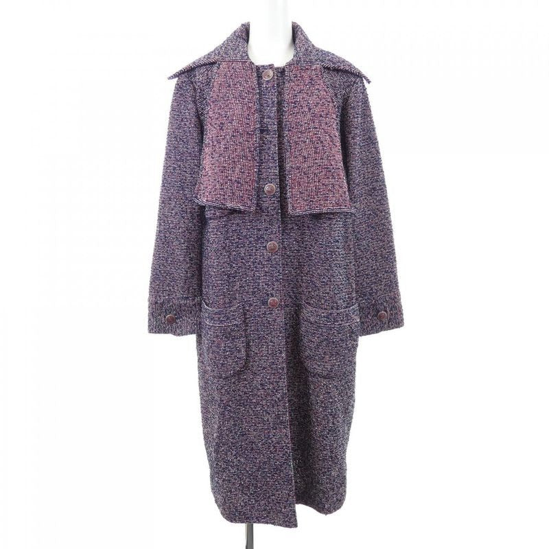 Chanel Size 42 Navy Coat