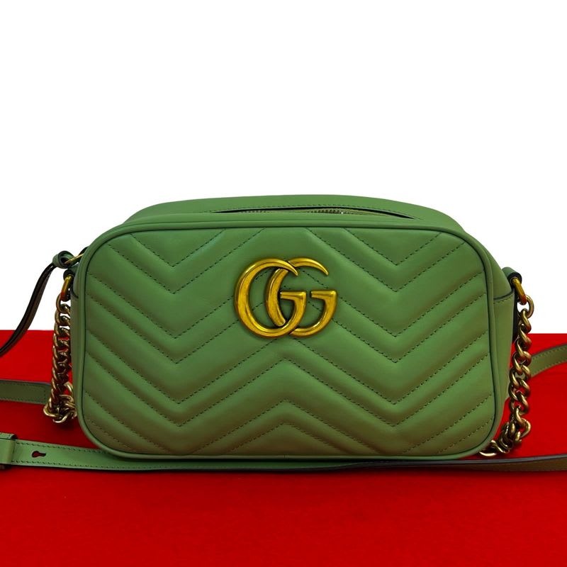 Gucci GG Marmont Quilted Leather Chain Shoulder Bag Pochette