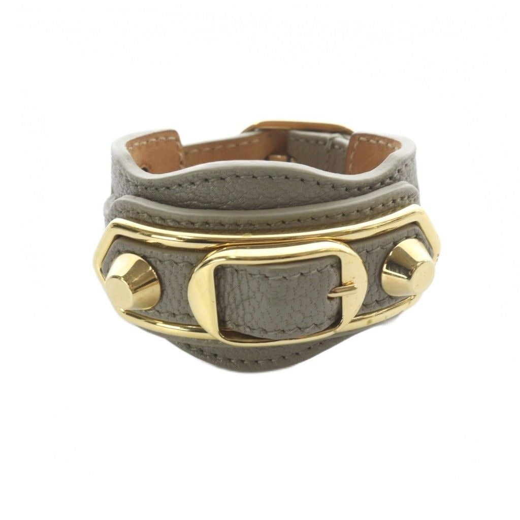 Balenciaga Giant Leather Bracelet Gray