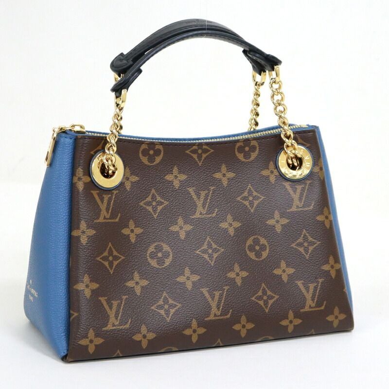Louis Vuitton Calf Nnu BB Shoulder Bag Monogram Brown Blue