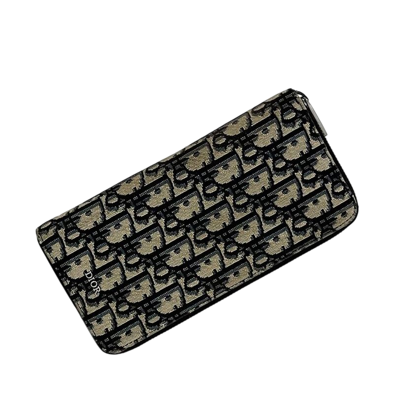 Christian Dior Round Zipper Long Vertical Wallet