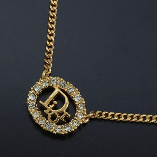 Christian Dior Necklace Zirconia GP D9504
