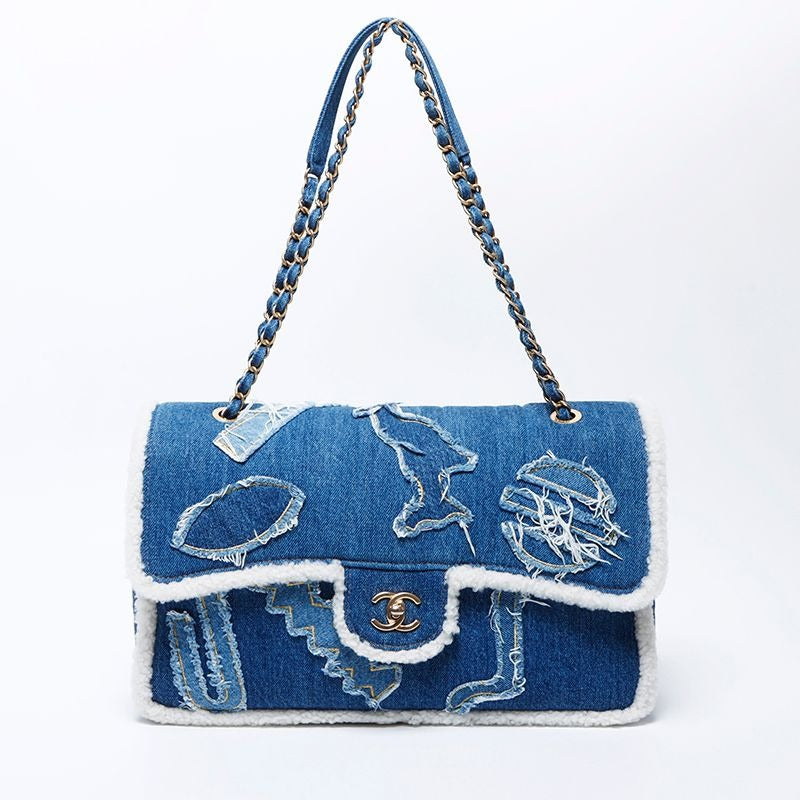 Chanel Shoulder Bag Denim Mouton Egypt