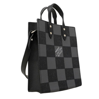 Louis Vuitton Handbag Damier Checkerboard Sac Plat XS Black 2-Way — view 2