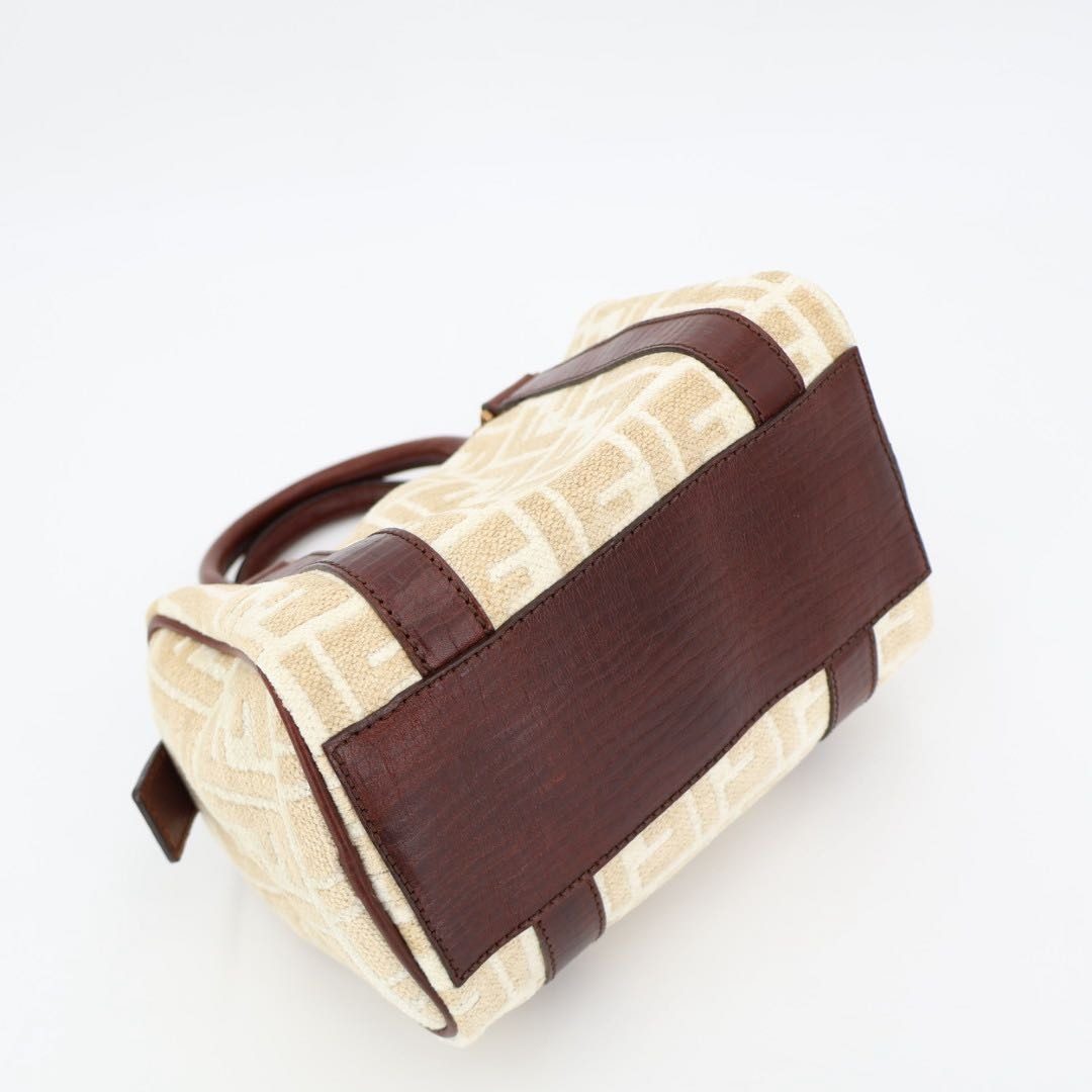 Fendi Zucchino Handbag Brown Canvas Mini — view 5