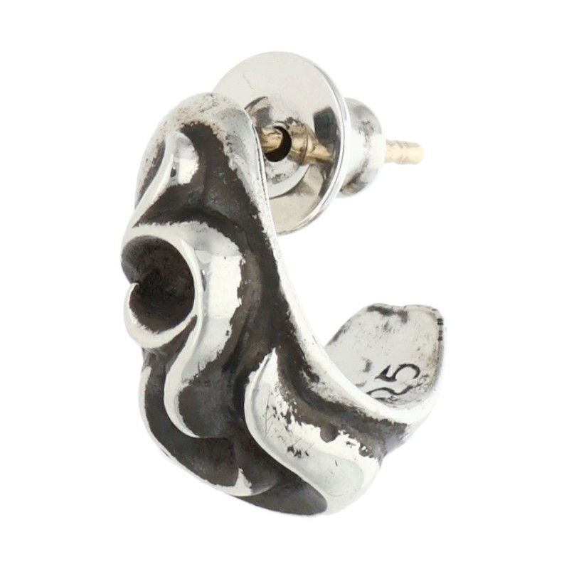 Chrome Hearts Carved Teardrop Silver Earrings