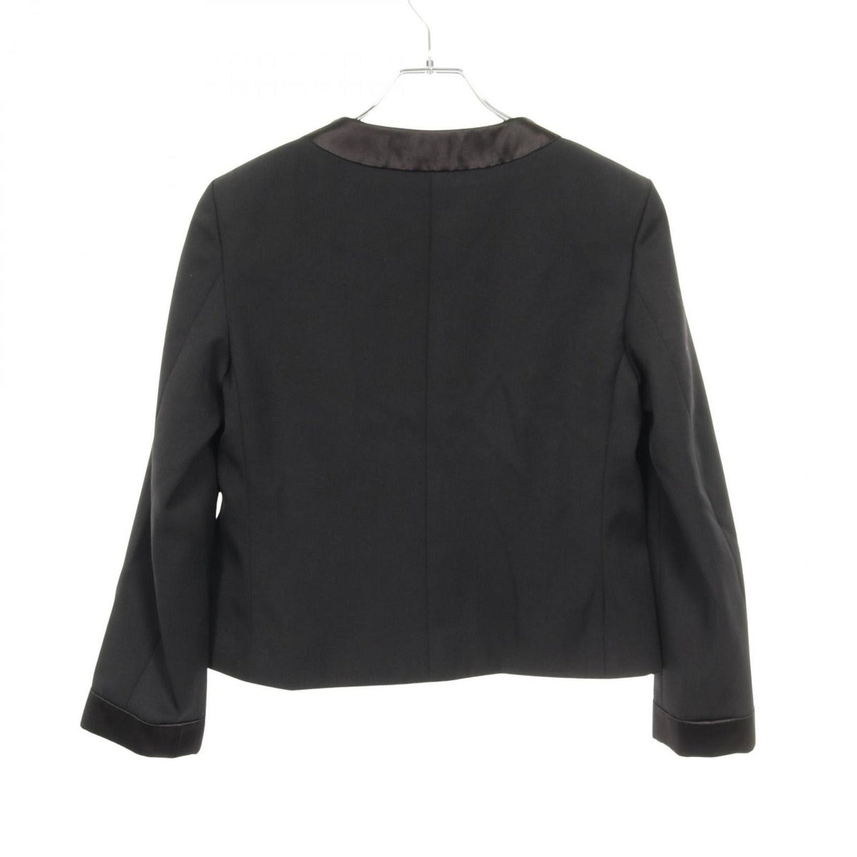 Chanel Colorless Jacket CC Logo Button Wool — view 2