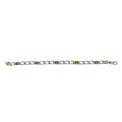 Tiffany & Co Figaro Chain Bracelet 18K Yellow Gold Silver — view 6