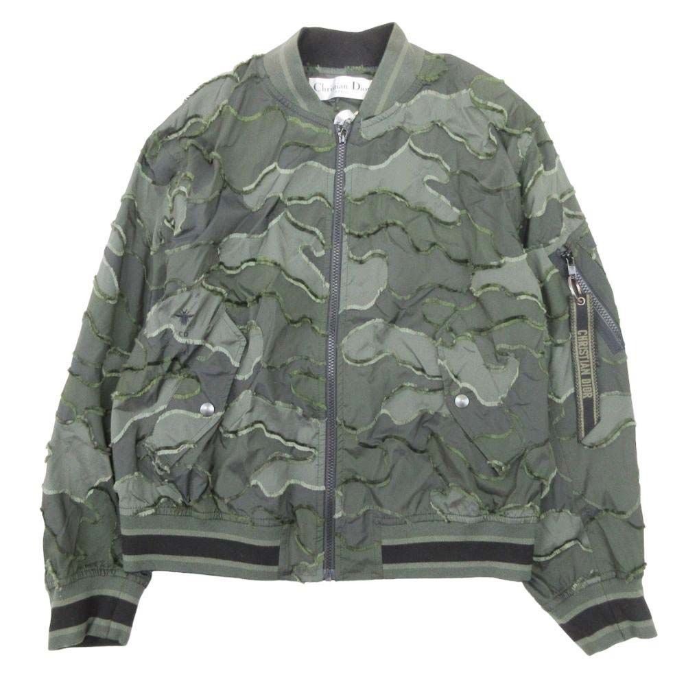 Dior Camouflage Jacquard Bomber Jacket 36 Khaki