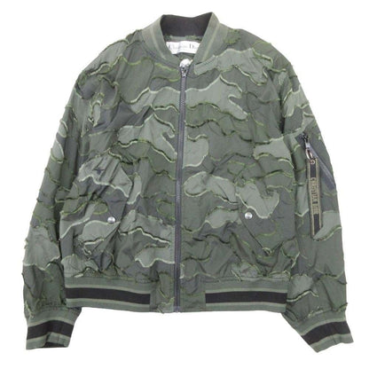 Dior Camouflage Jacquard Bomber Jacket 36 Khaki