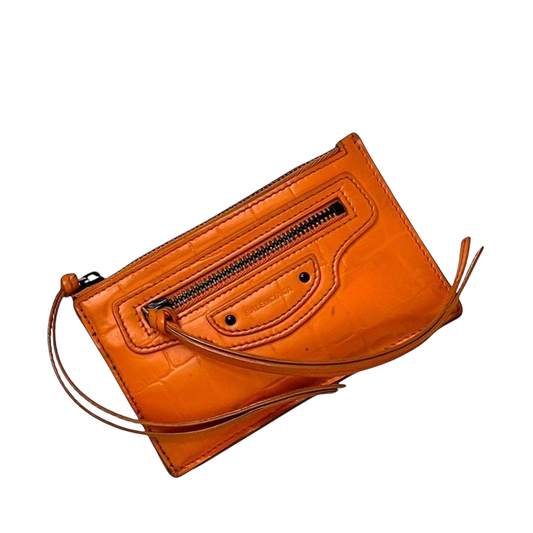 Balenciaga Coin Case Neoclassic Orange 640110 Coin Purse
