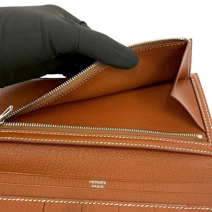 Hermes Bearn Souffle Veau Epsom Bifold Long — view 10