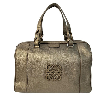 Loewe Justa Boston Bag Anagram Gold