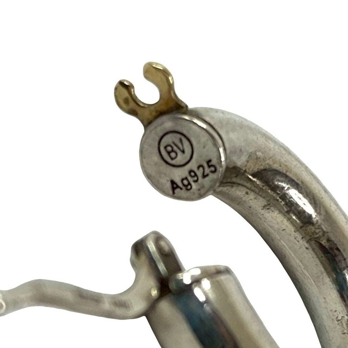 Bottega Veneta Hoop Earrings Silver — view 3