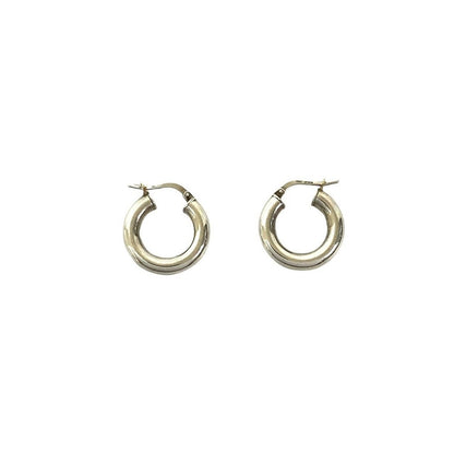 Bottega Veneta Hoop Earrings Silver — view 6