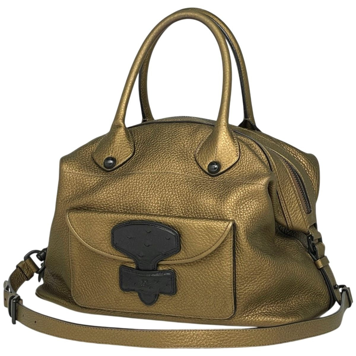 Loewe Anagram 2-Way Shoulder Bag Leather Gold