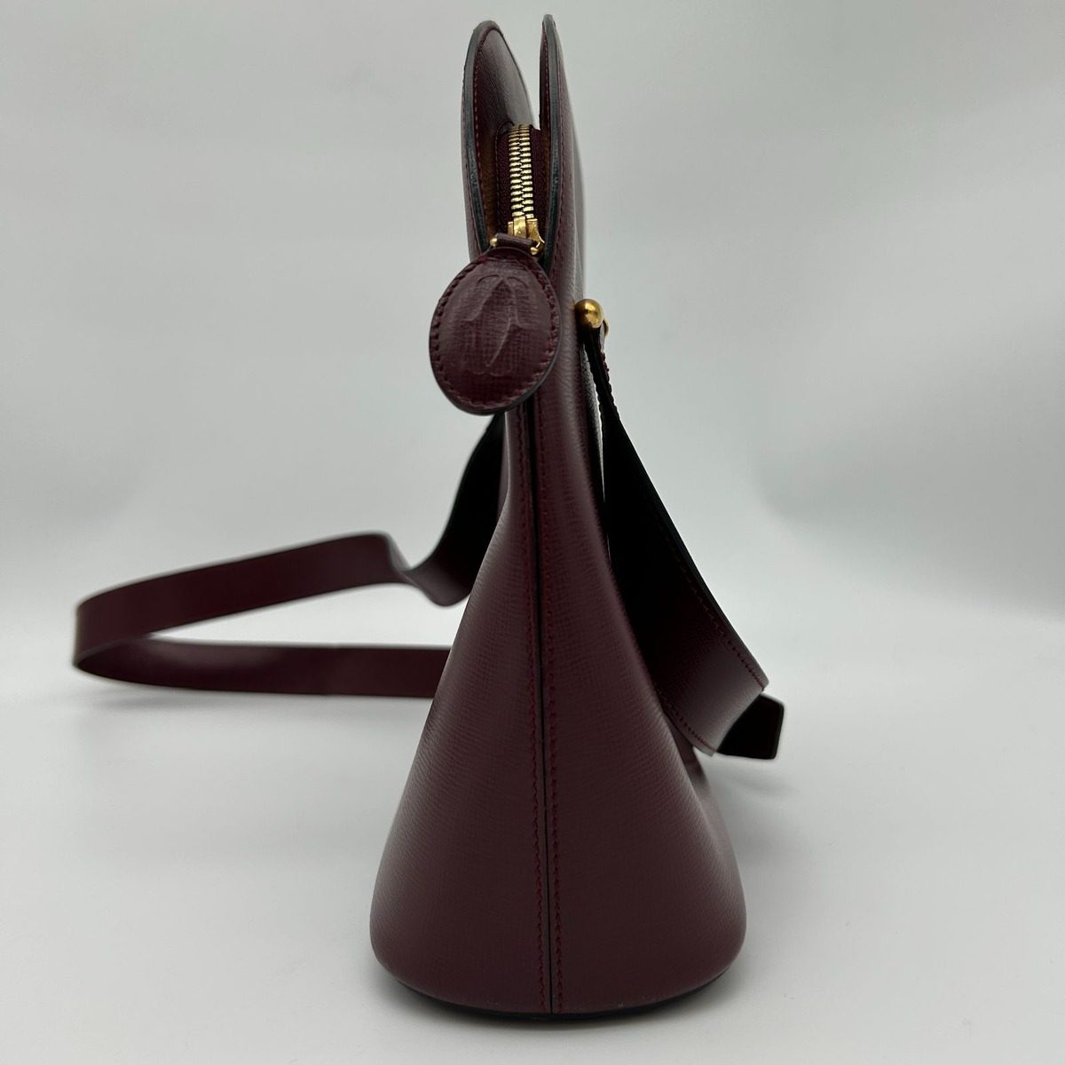 Cartier Vintage Must Line Crossbody Shoulder Bag Pochette Bordeaux — view 3