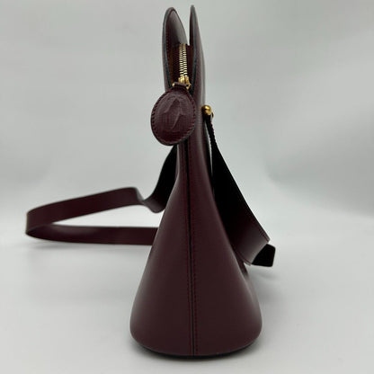 Cartier Vintage Must Line Crossbody Shoulder Bag Pochette Bordeaux — view 3