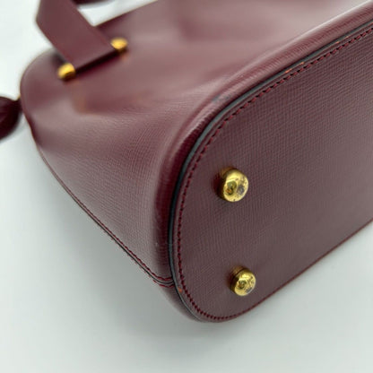 Cartier Vintage Must Line Crossbody Shoulder Bag Pochette Bordeaux — view 7