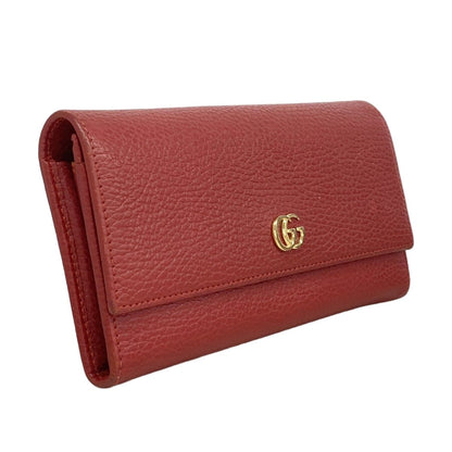 Gucci Wallet GG Marmont Leather Red Gold — view 2