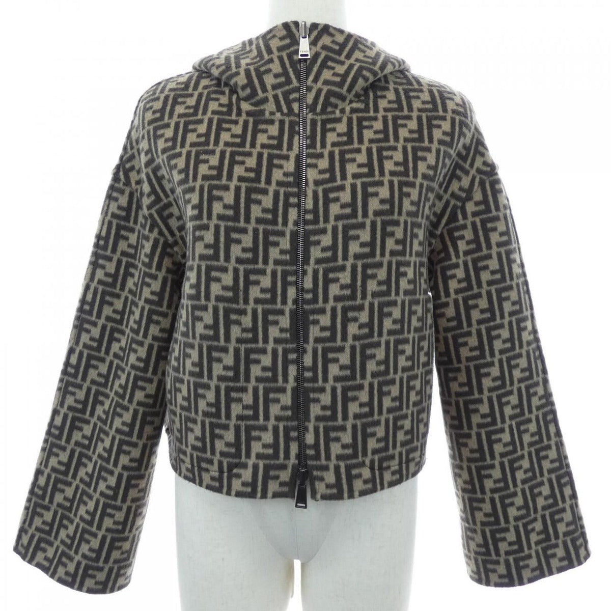 Fendi FF Motif Jacket Black Beige Brown — view 7