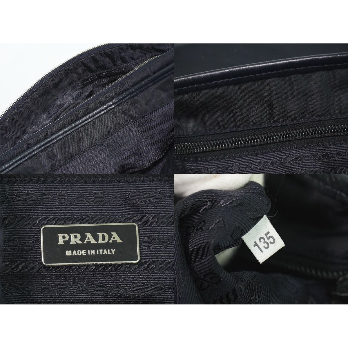 Prada Nylon Shoulder Bag Pochette Black — view 9