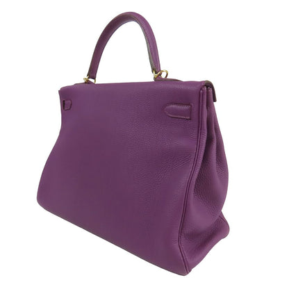 Hermes Kelly 35 Anemone Gold Togo Retourne 2-Way Shoulder Bag — view 2