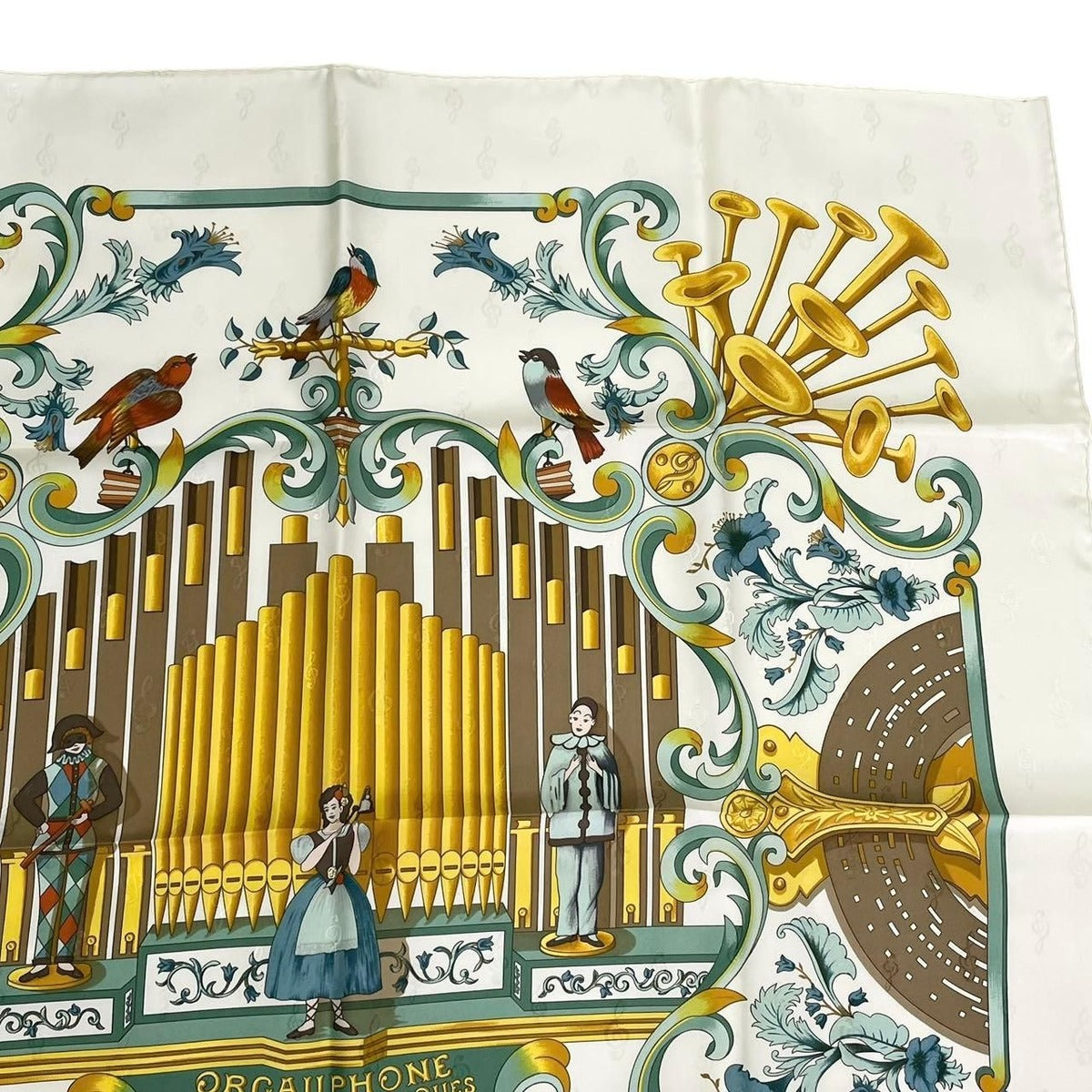 Hermes Scarf Silk Carre 90 Orgauphone ET Autres Mecaniques Pipe Organ — view 4