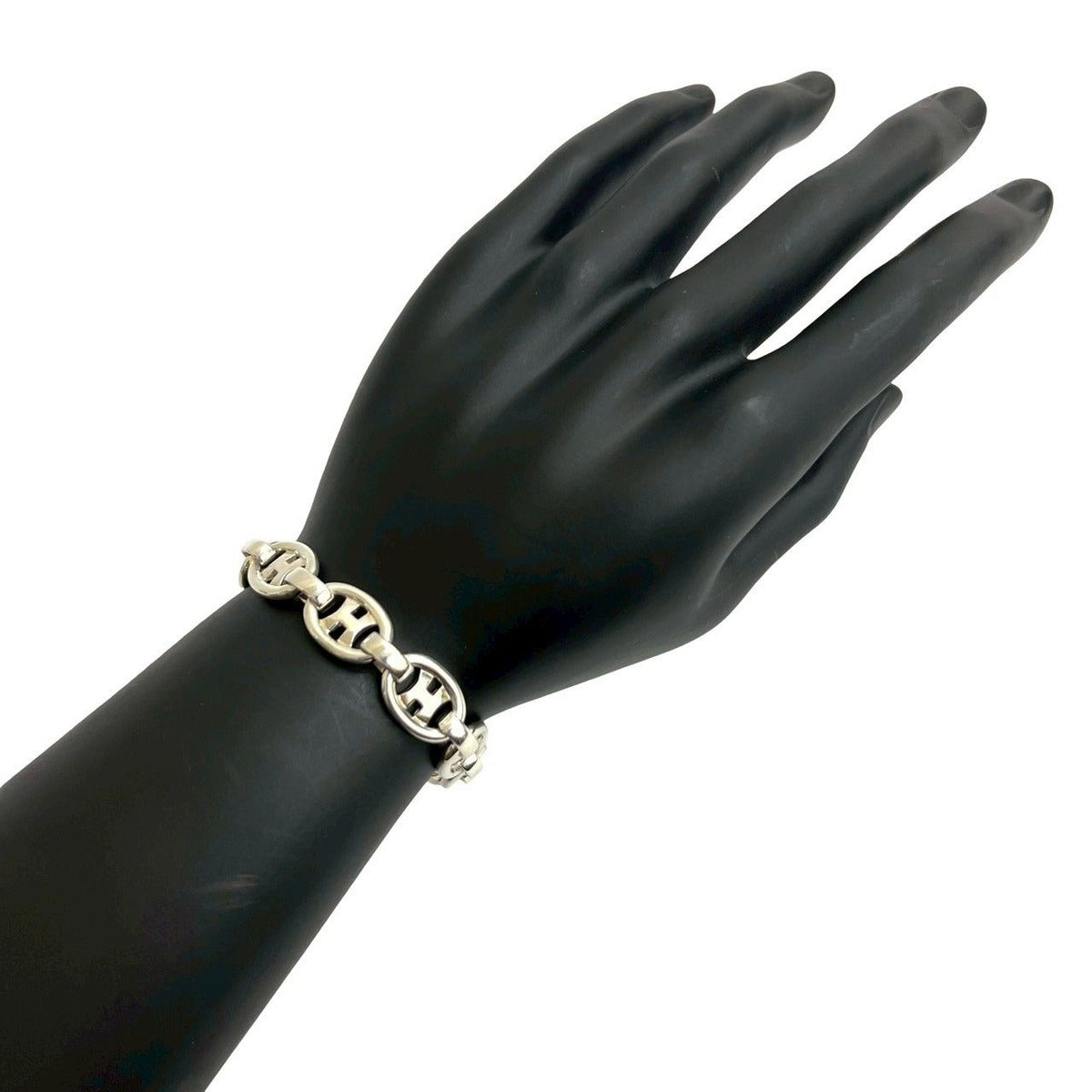 Hermes Logo Bracelet Chain Bangle — view 2