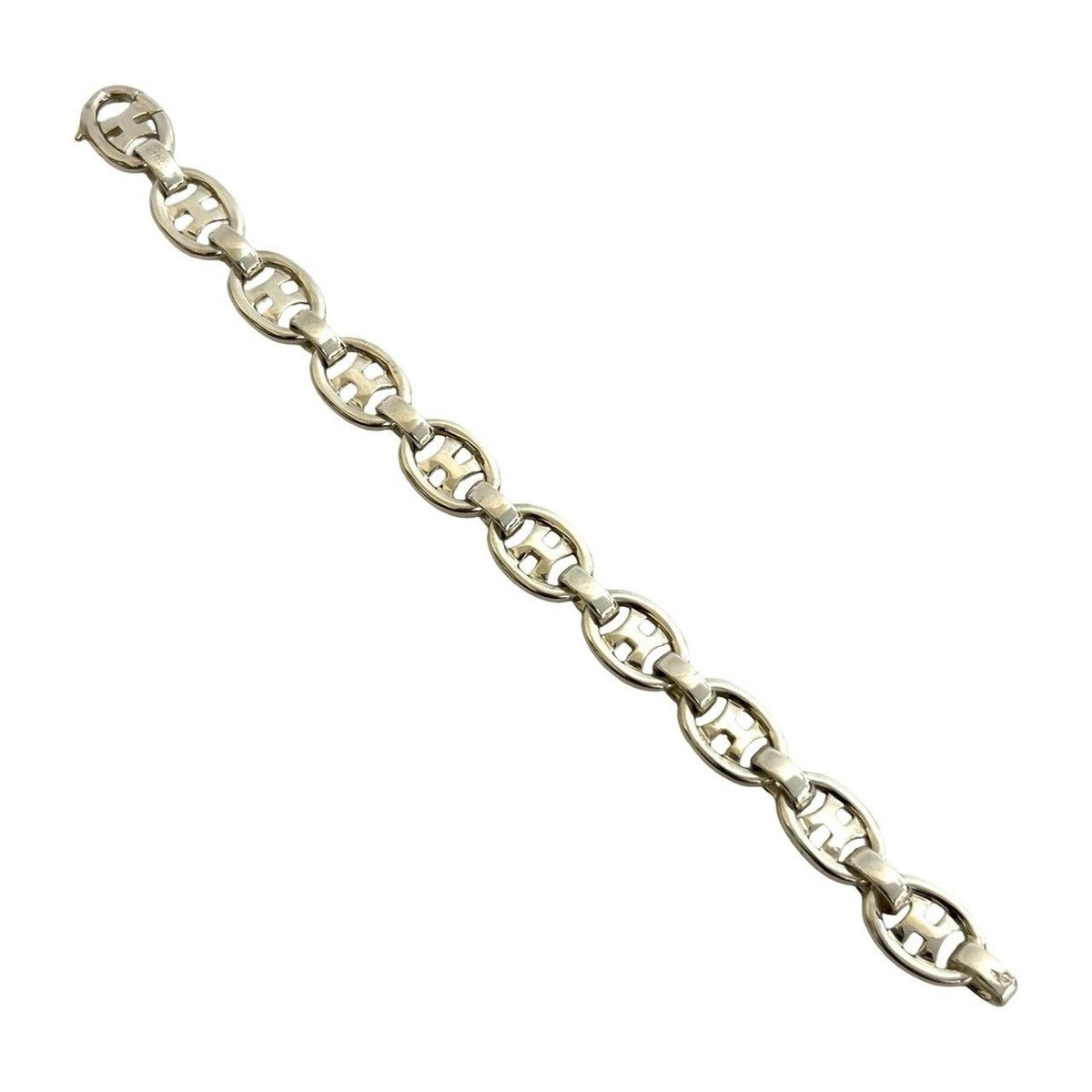 Hermes Logo Bracelet Chain Bangle — view 5