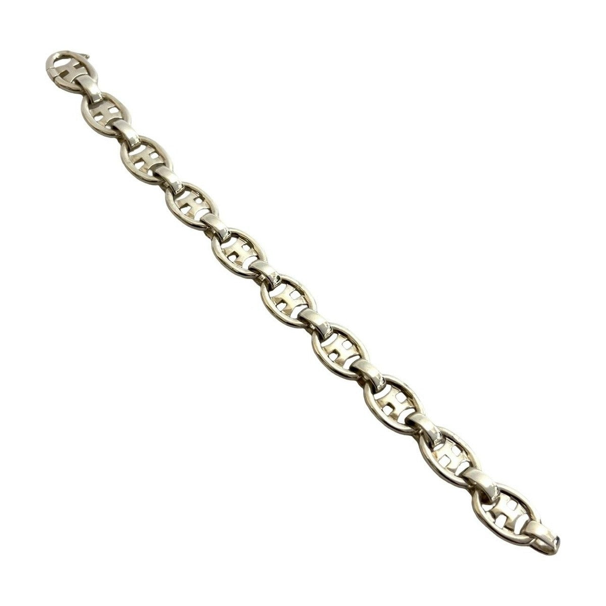 Hermes Logo Bracelet Chain Bangle — view 6