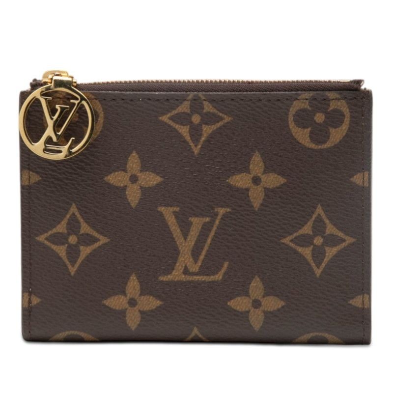 Louis Vuitton Monogram Portefeuille Lisa Bifold Wallet Compact Brown Veil Note