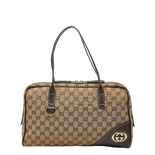 Gucci GG Canvas Interlocking Beige Brown