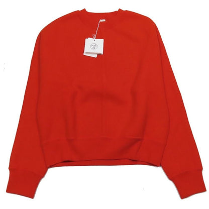 Hermes Virgin Wool Sweater Knit Cashmere Blend Long Sleeve Crew Neck 36 Orange