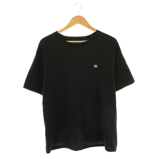 Celine 24 SS Triomphe Loose T-Shirt Cut And Sewn With Logo Embroidery XL Black