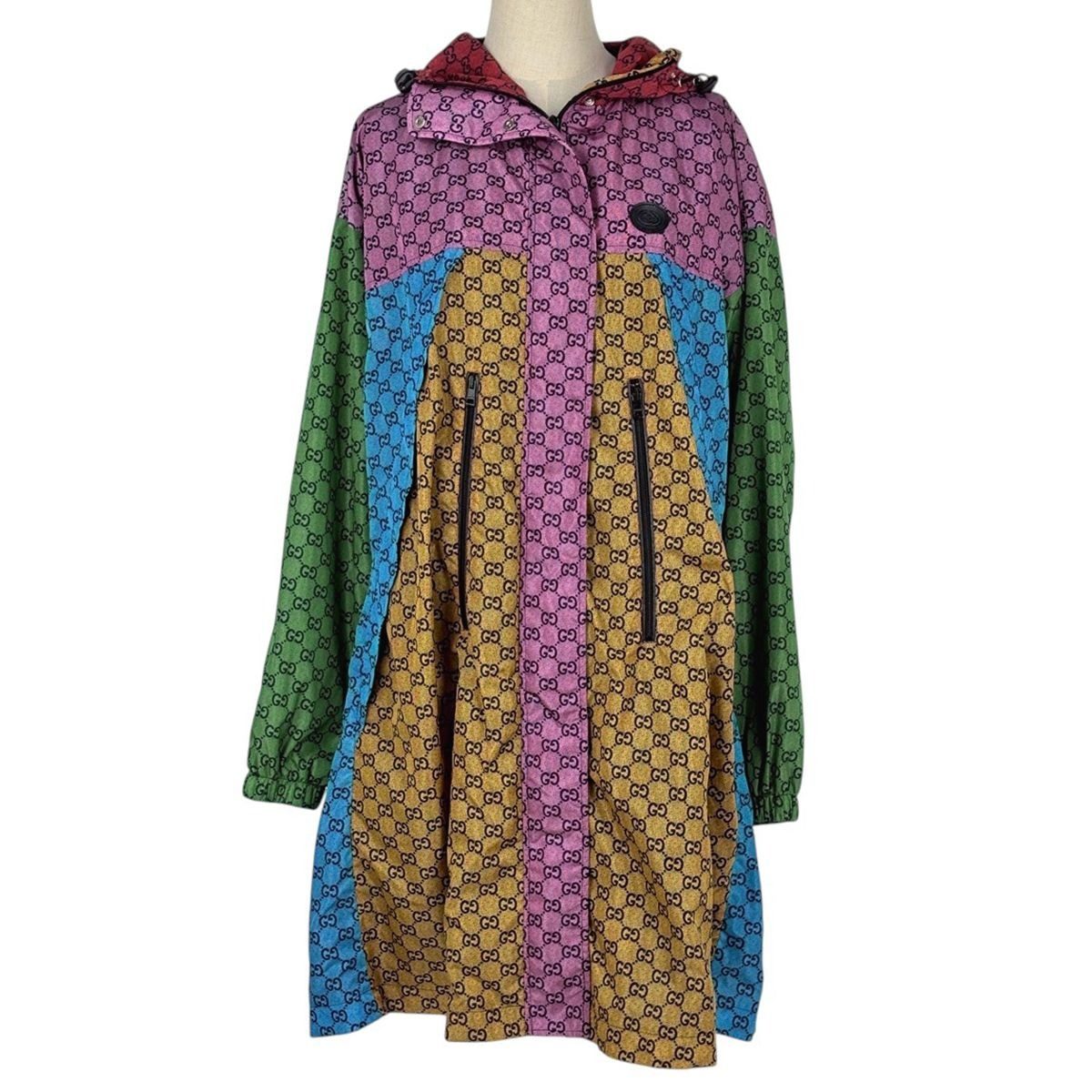 Gucci GG Pattern Hoodie Jacket Nylon Multicolor