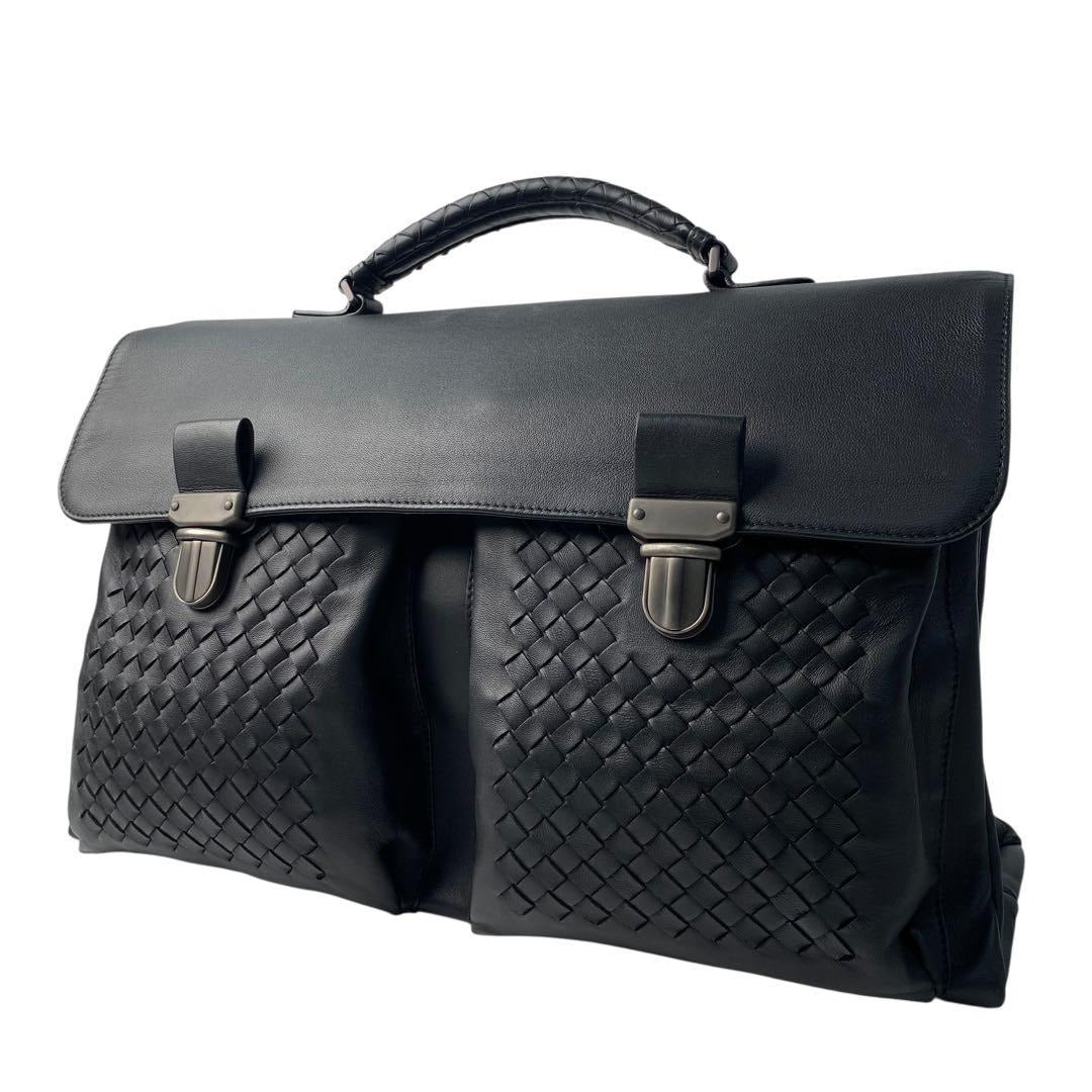 Bottega Veneta Business Briefcase Leather Black