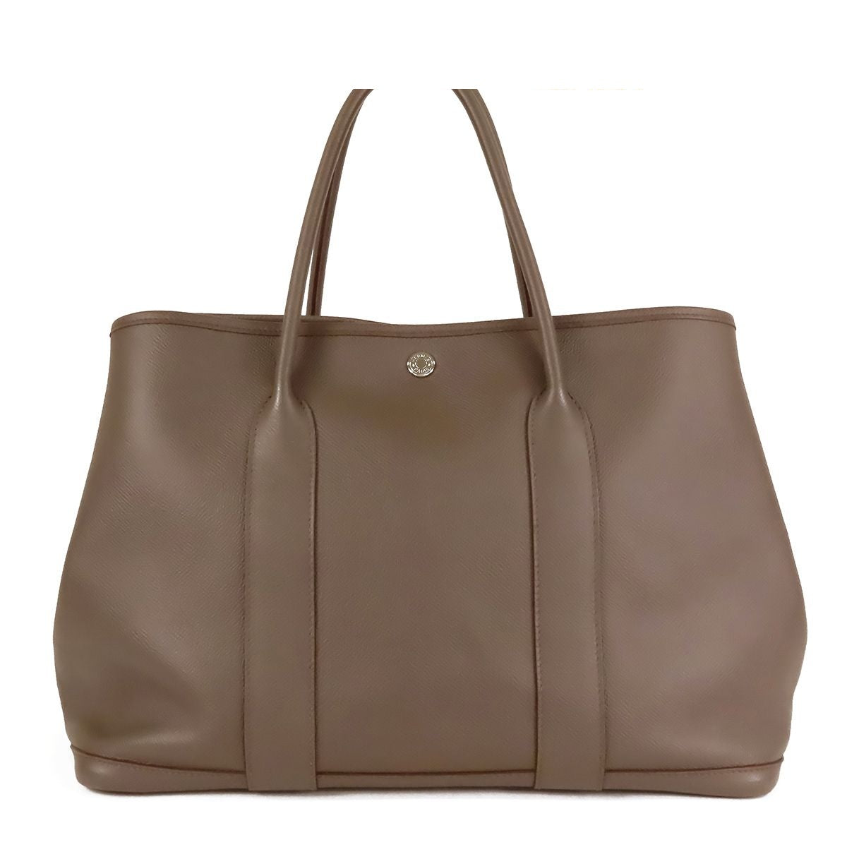 Hermes Garden Party PM Etain Silver Epsom Tote Bag