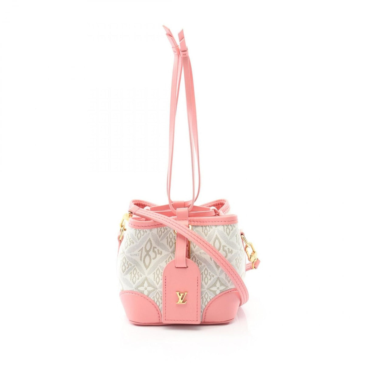 Louis Vuitton Handbag Noe Perse Monogram Jacquard Since 1854 Pink Canvas