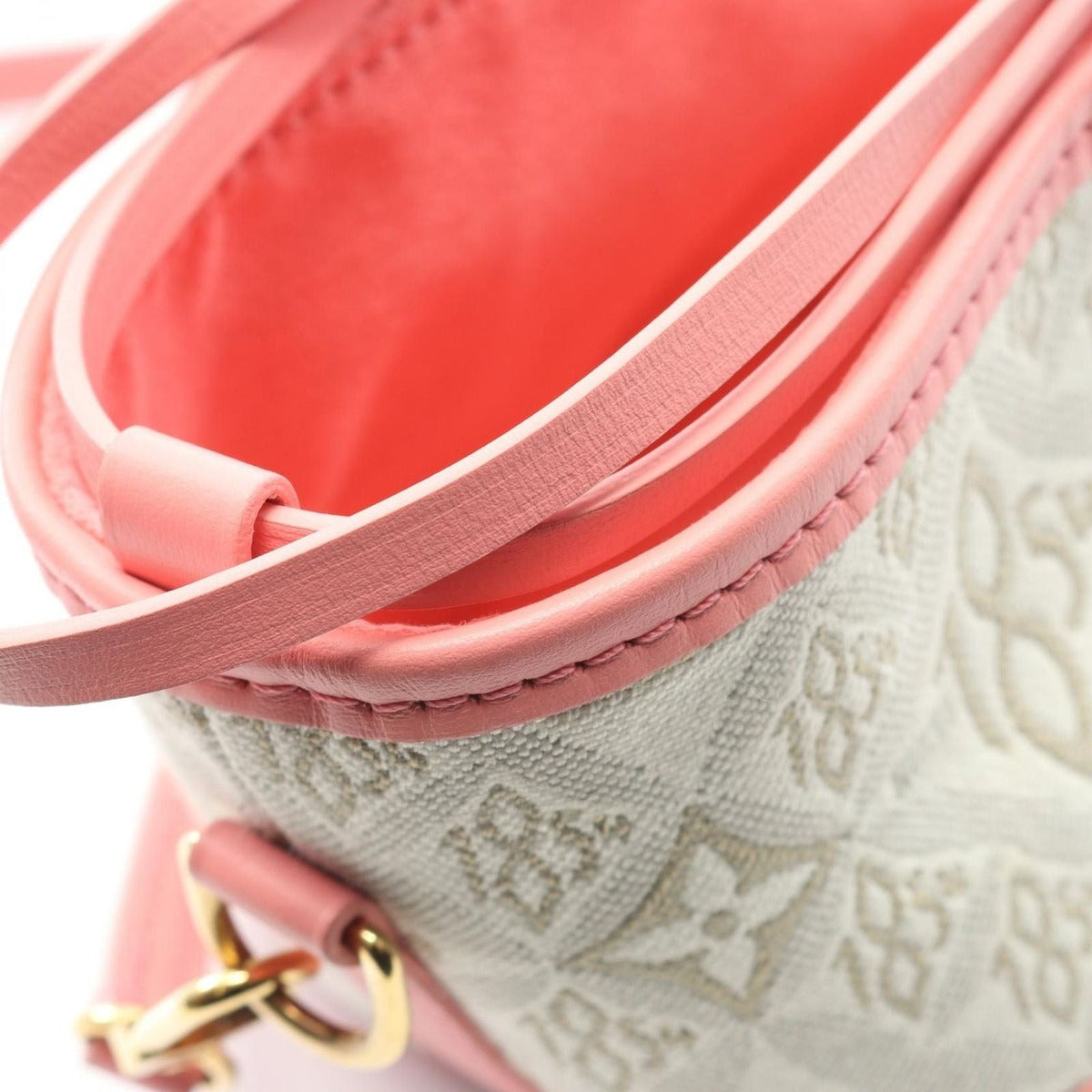 Louis Vuitton Handbag Noe Perse Monogram Jacquard Since 1854 Pink Canvas — view 6