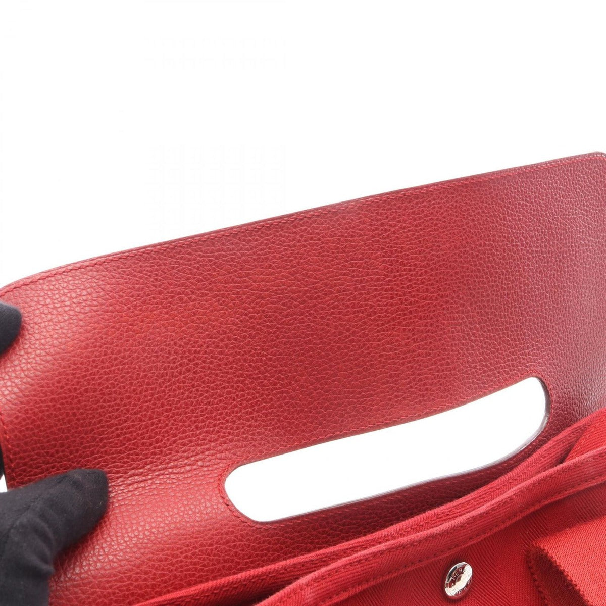 Hermes Handbag Valparaiso PM Canvas Leather — view 12