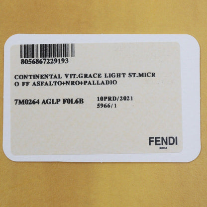 Fendi Leather Micro Zucca Wallet Bifold Black — view 12