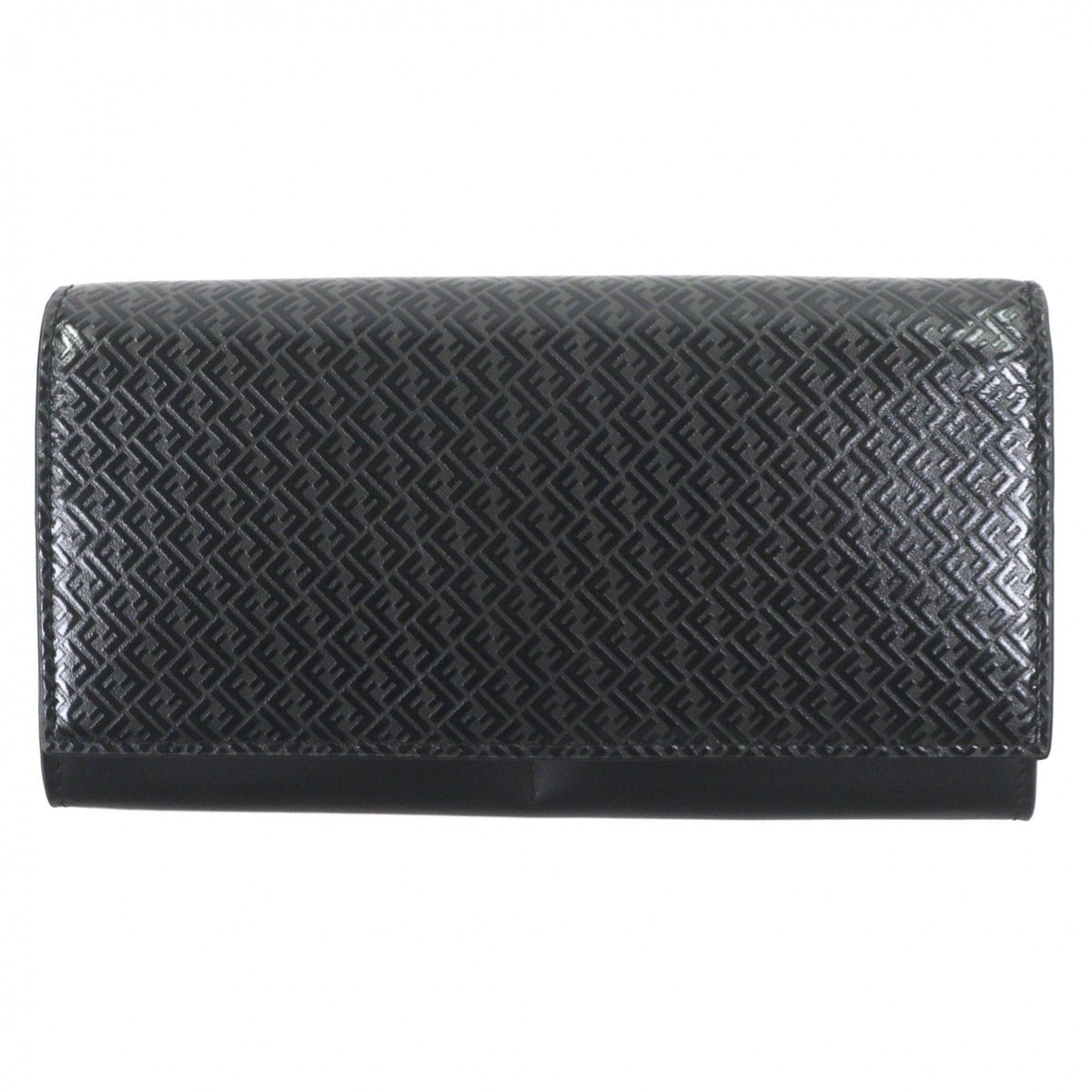 Fendi Leather Micro Zucca Wallet Bifold Black