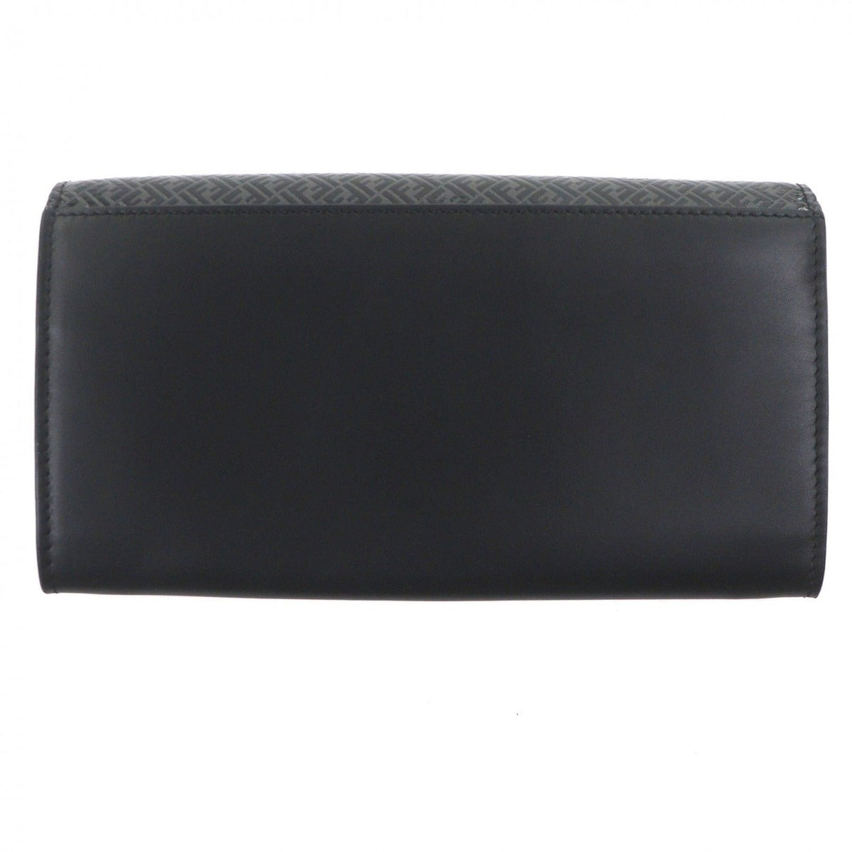Fendi Leather Micro Zucca Wallet Bifold Black — view 3