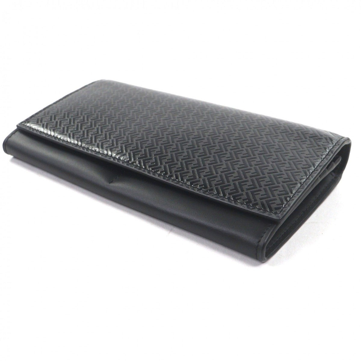 Fendi Leather Micro Zucca Wallet Bifold Black — view 4