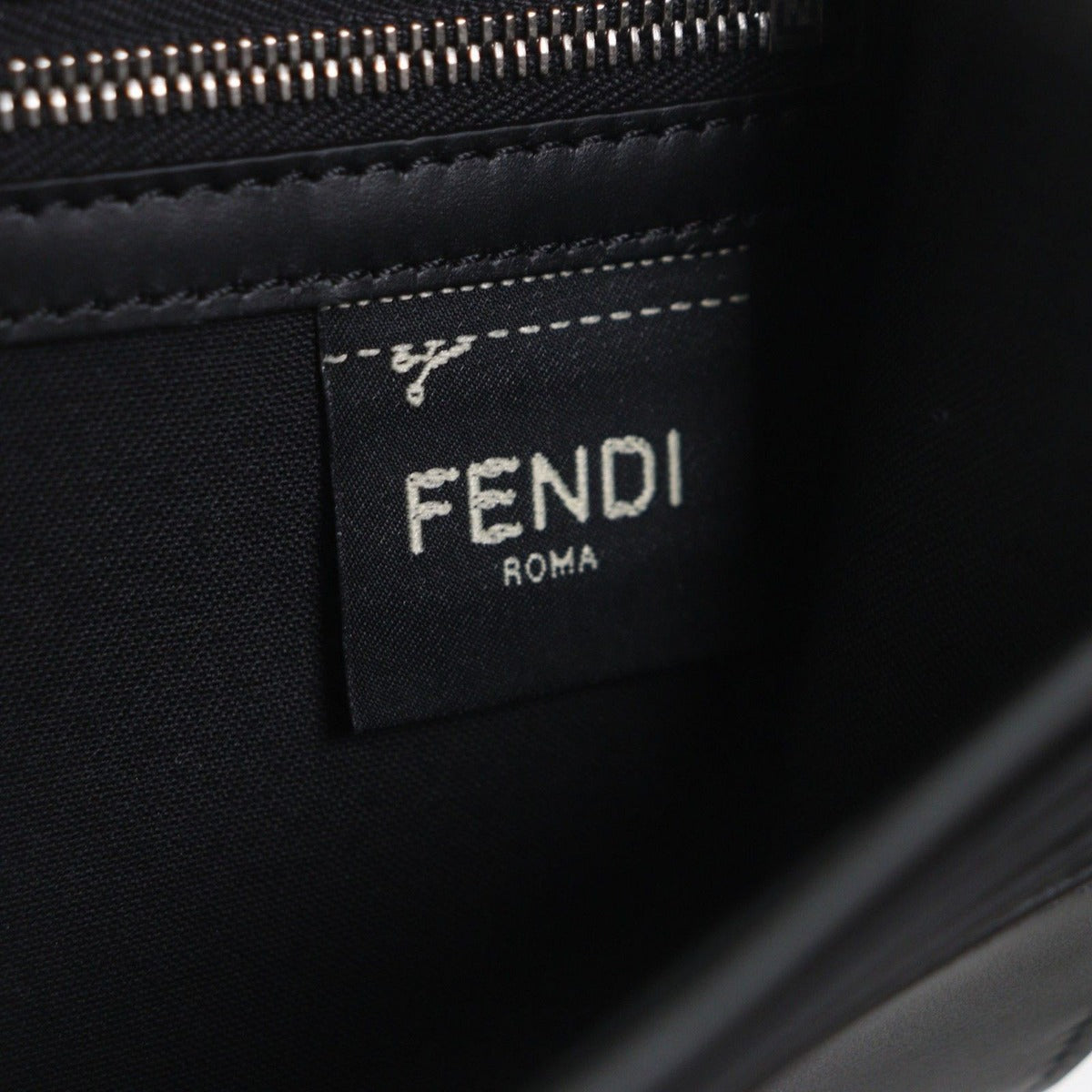 Fendi Leather Micro Zucca Wallet Bifold Black — view 10