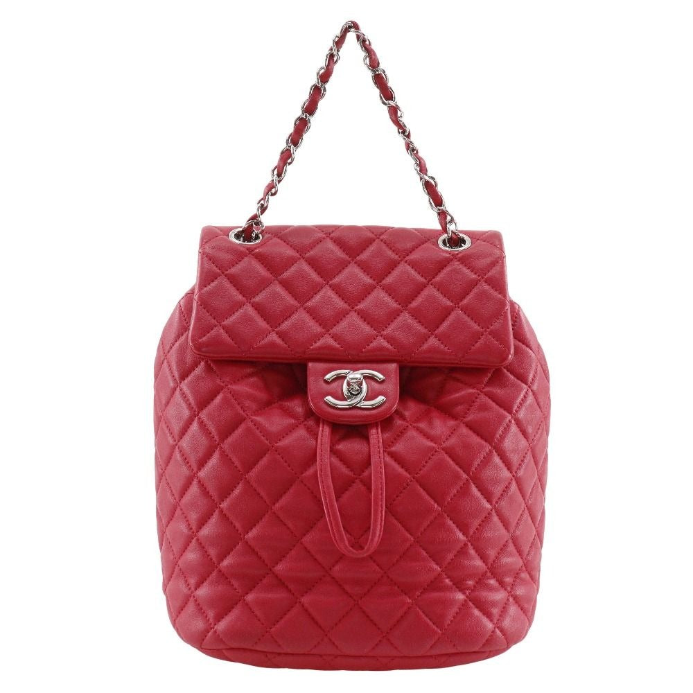 Chanel Quilted Lambskin Red Backpack