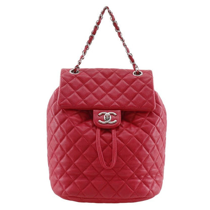 Chanel Quilted Lambskin Red Backpack